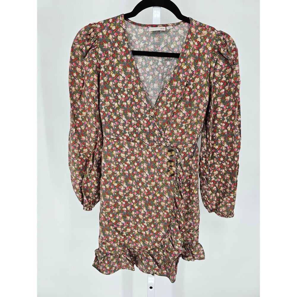 SO Womens Sz XS Mini Dress Long Sleeve Boho Floral Hippie Style